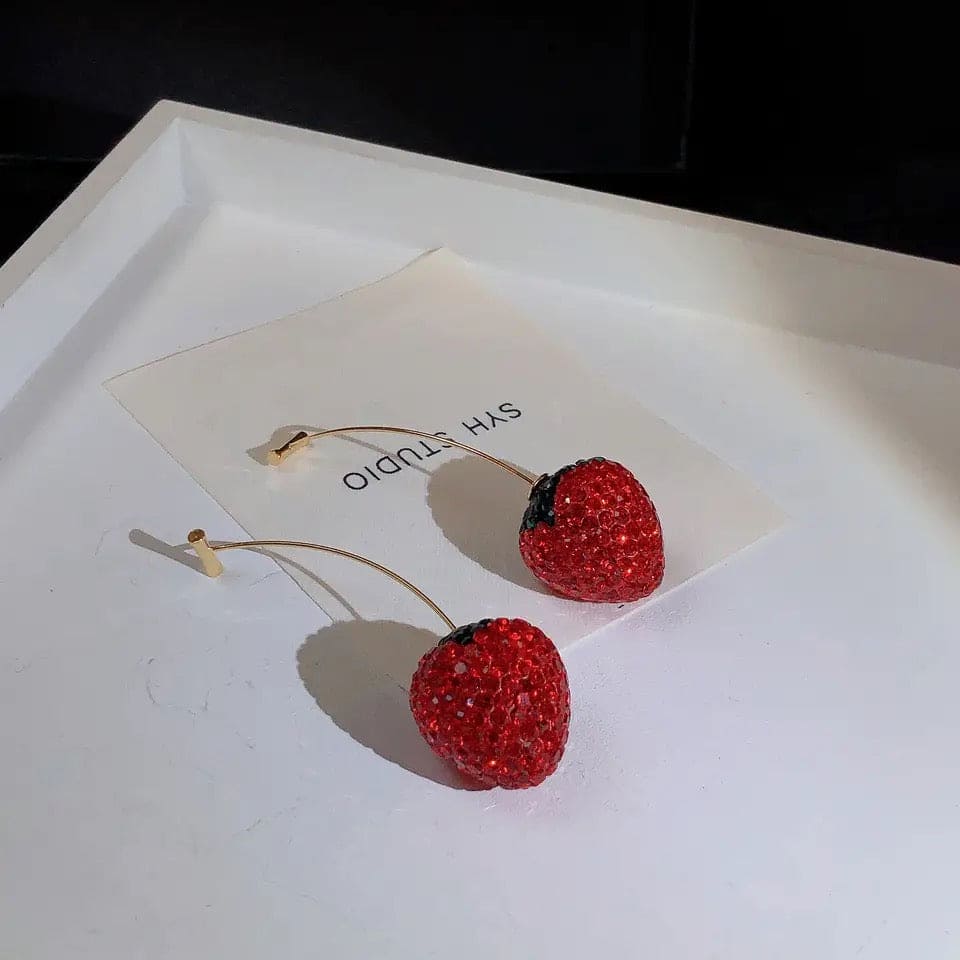 Strawberry Fruit Earring, Strawberry Rhinestone Drop Earrings Dangle Earrings For Women, Cute Fruity Earring For Women, Red Strawberry Earring For Women, Fruit Simulation Strawberry Drop Dangle Earrings Jewelry Strawberry Fruit Earring, Strawberry Rhinestone Drop Earrings Dangle Earrings For Women, Cute Fruity Earring For Women, Red Strawberry Earring For Women, Fruit Simulation Strawberry Drop Dangle Earrings Jewelry